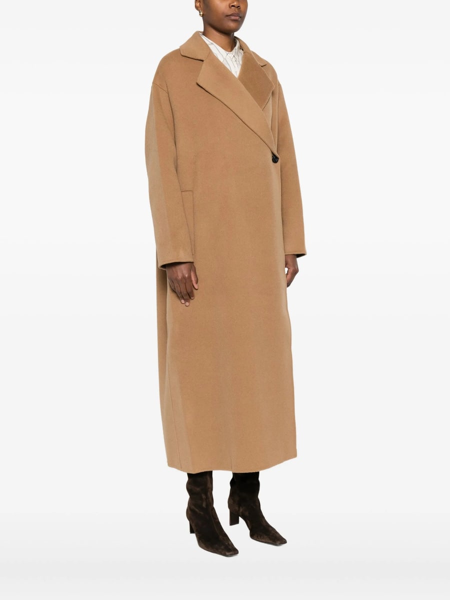 Soft Goat Soft Goat Double-breasted Patch-pocket Coat, view 5