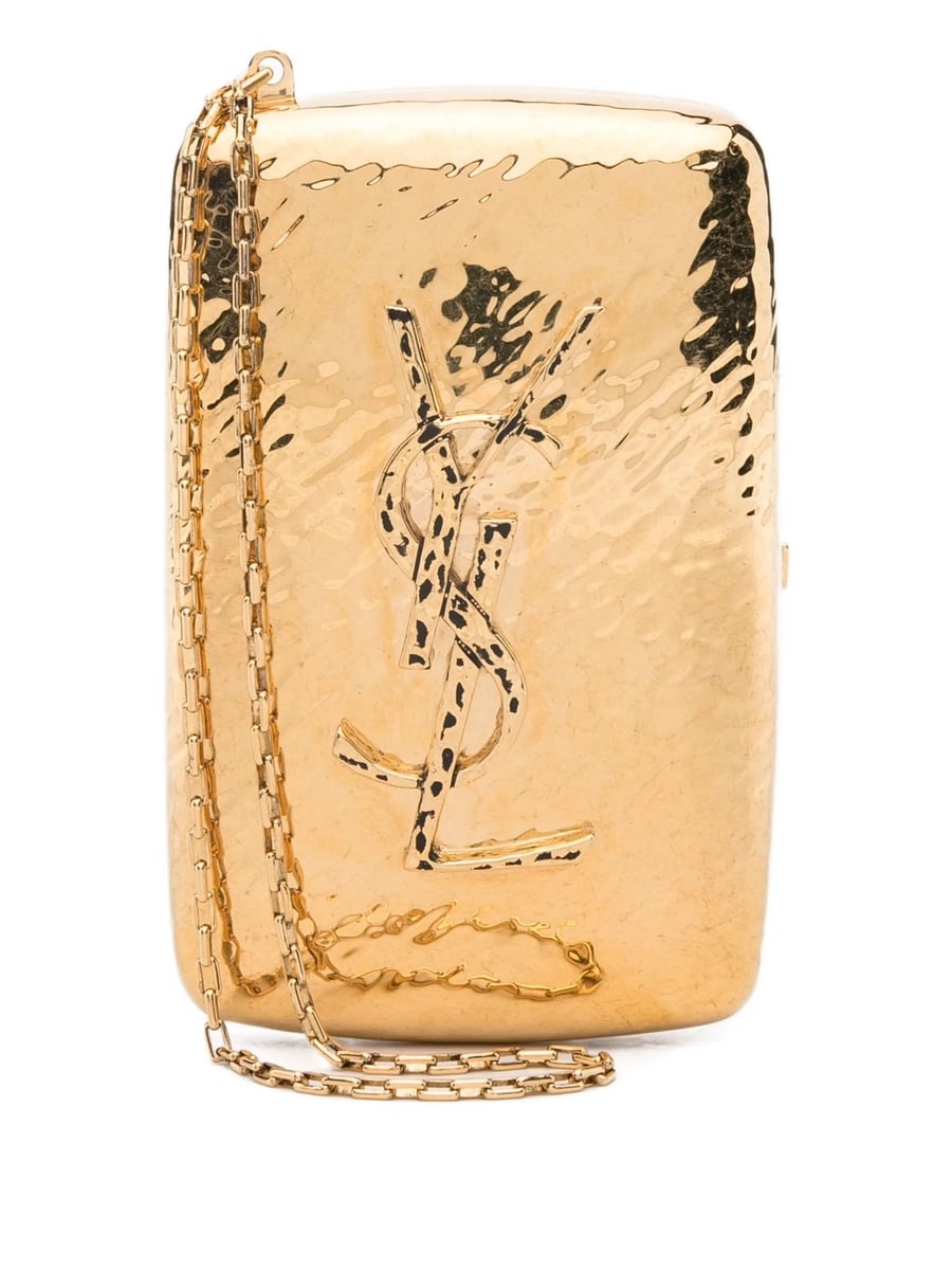 Saint Laurent Saint Laurent Hammered-logo Cigarette Case