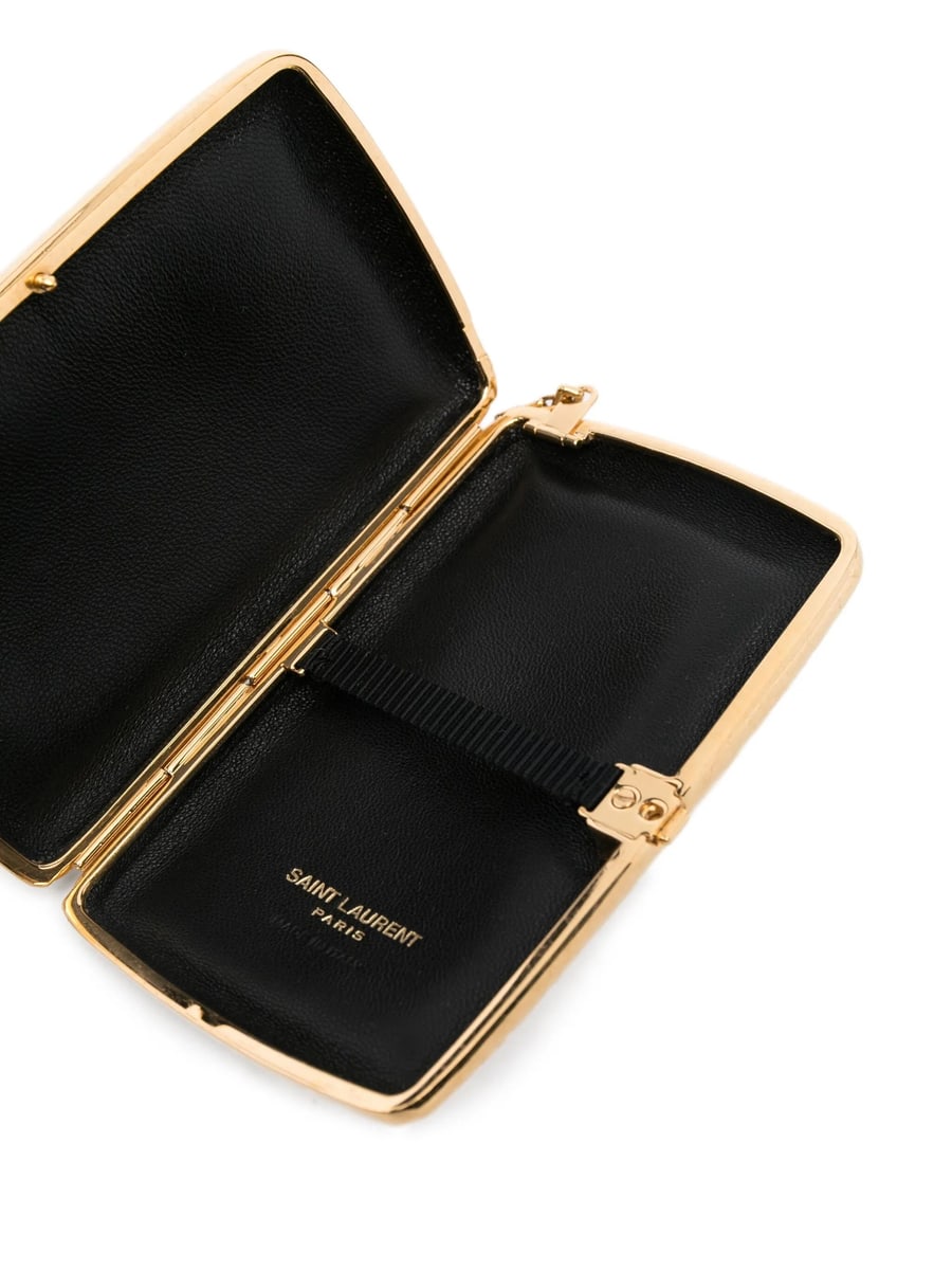 Saint Laurent Saint Laurent Hammered-logo Cigarette Case, view 3