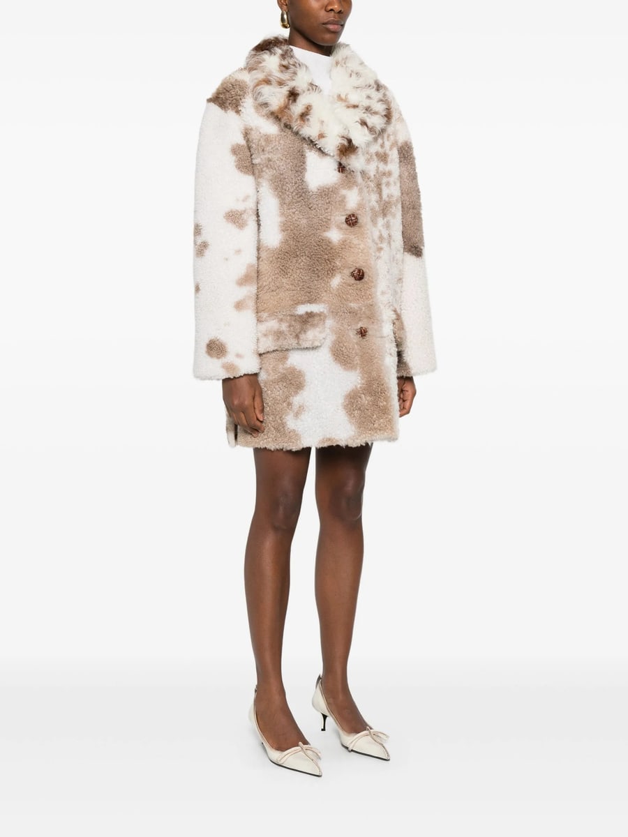 Prada Prada Sheepskin Flap-pockets Coat, view 4