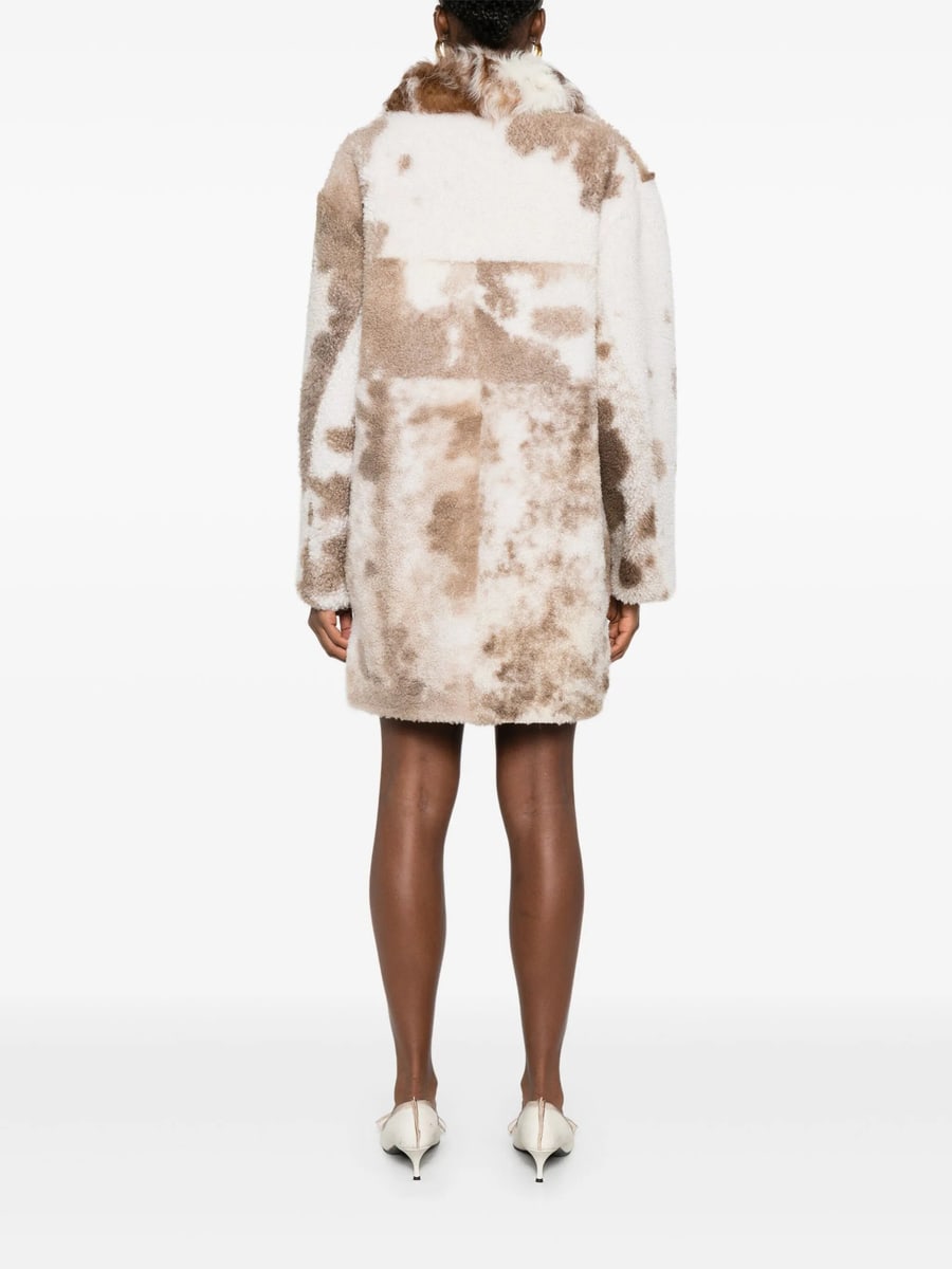 Prada Prada Sheepskin Flap-pockets Coat, view 5