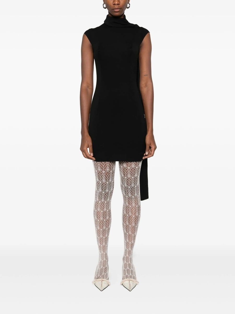 Jean Paul Gaultier Jean Paul Gaultier High-neck Asymmetric Mini Dress, view 3