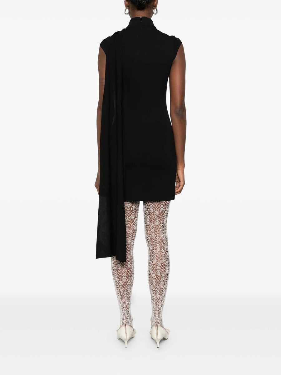Jean Paul Gaultier Jean Paul Gaultier High-neck Asymmetric Mini Dress, view 4