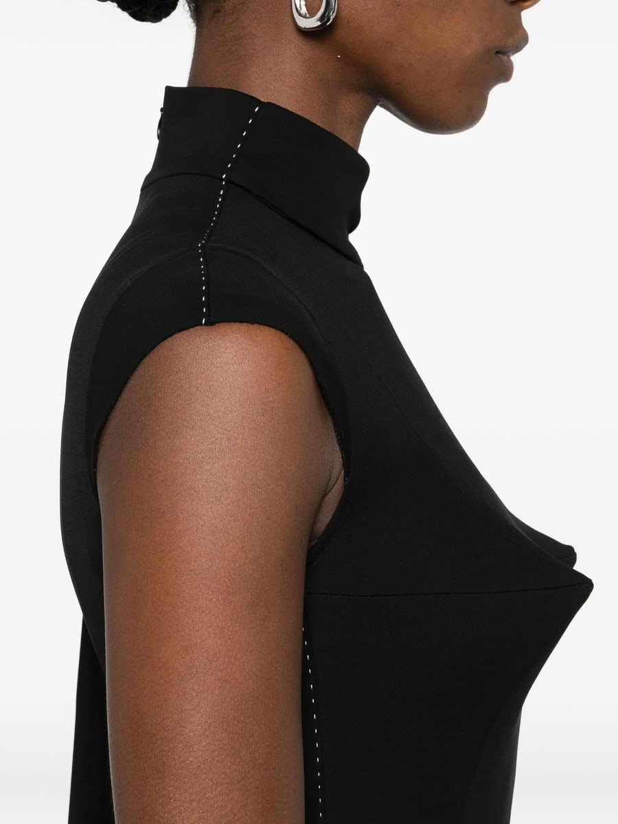 Jean Paul Gaultier Jean Paul Gaultier High-neck Asymmetric Mini Dress, view 5