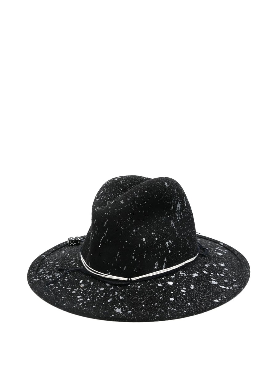 Yesey Yesey Splatter-print Fedora Hat
