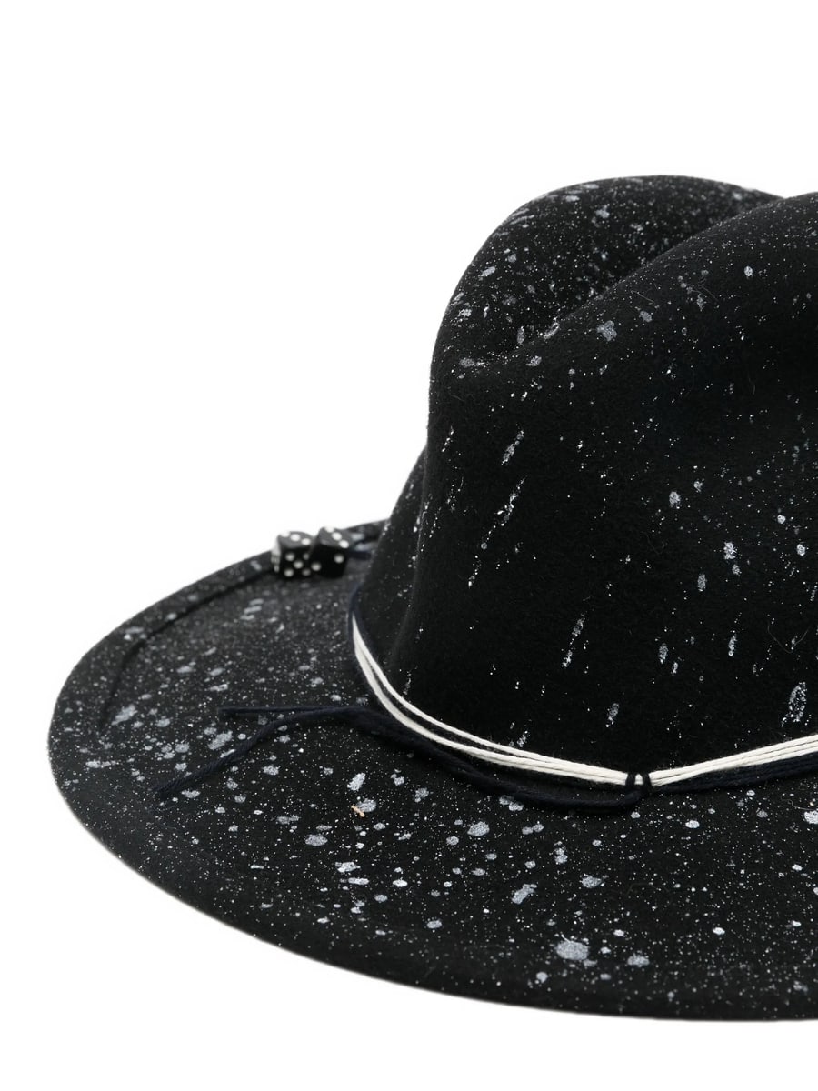 Yesey Yesey Splatter-print Fedora Hat, view 2
