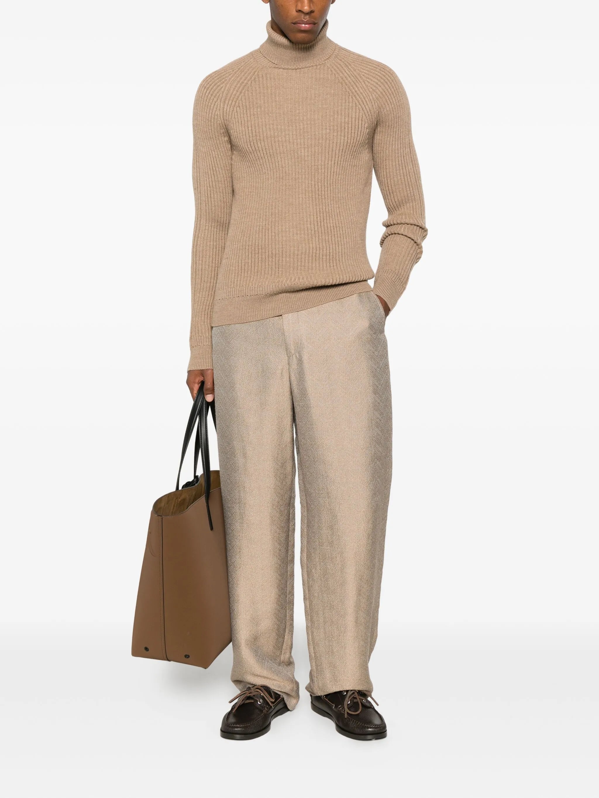 Zanone Zanone Ribbed Turtleneck Sweater, view 2
