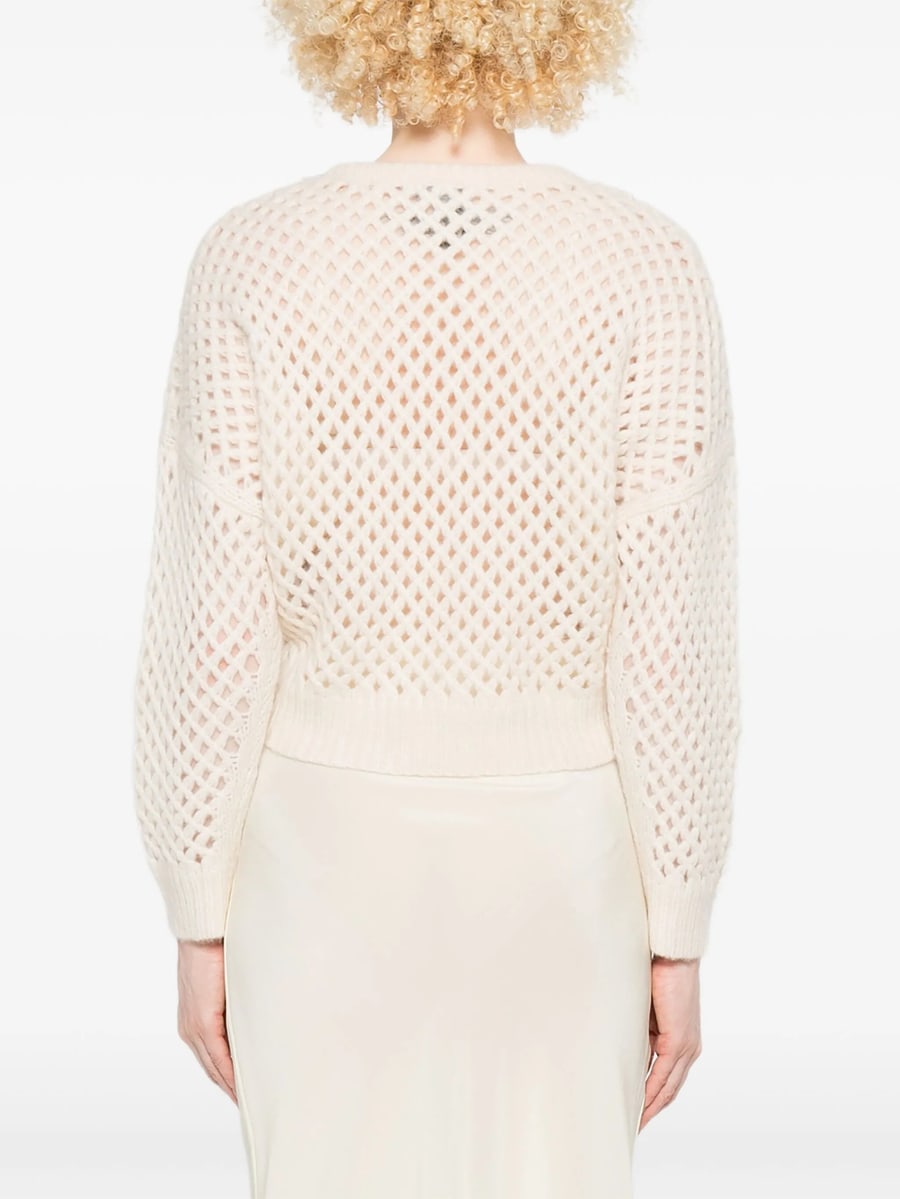 Max Mara Max Mara Open-knit Long-sleeve Sweater, view 4