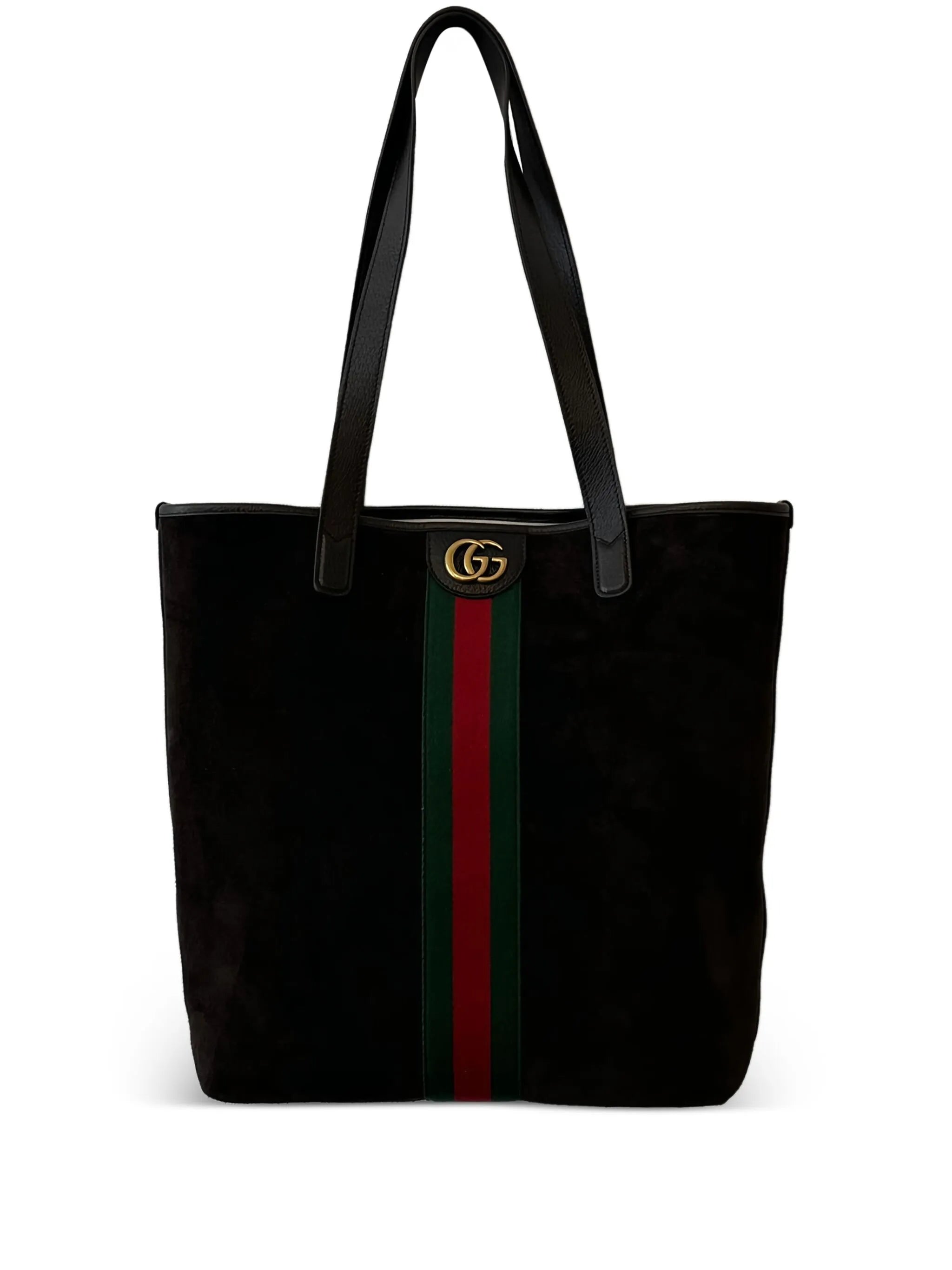 Gucci Gucci Suede Stripe Shoulder Bag
