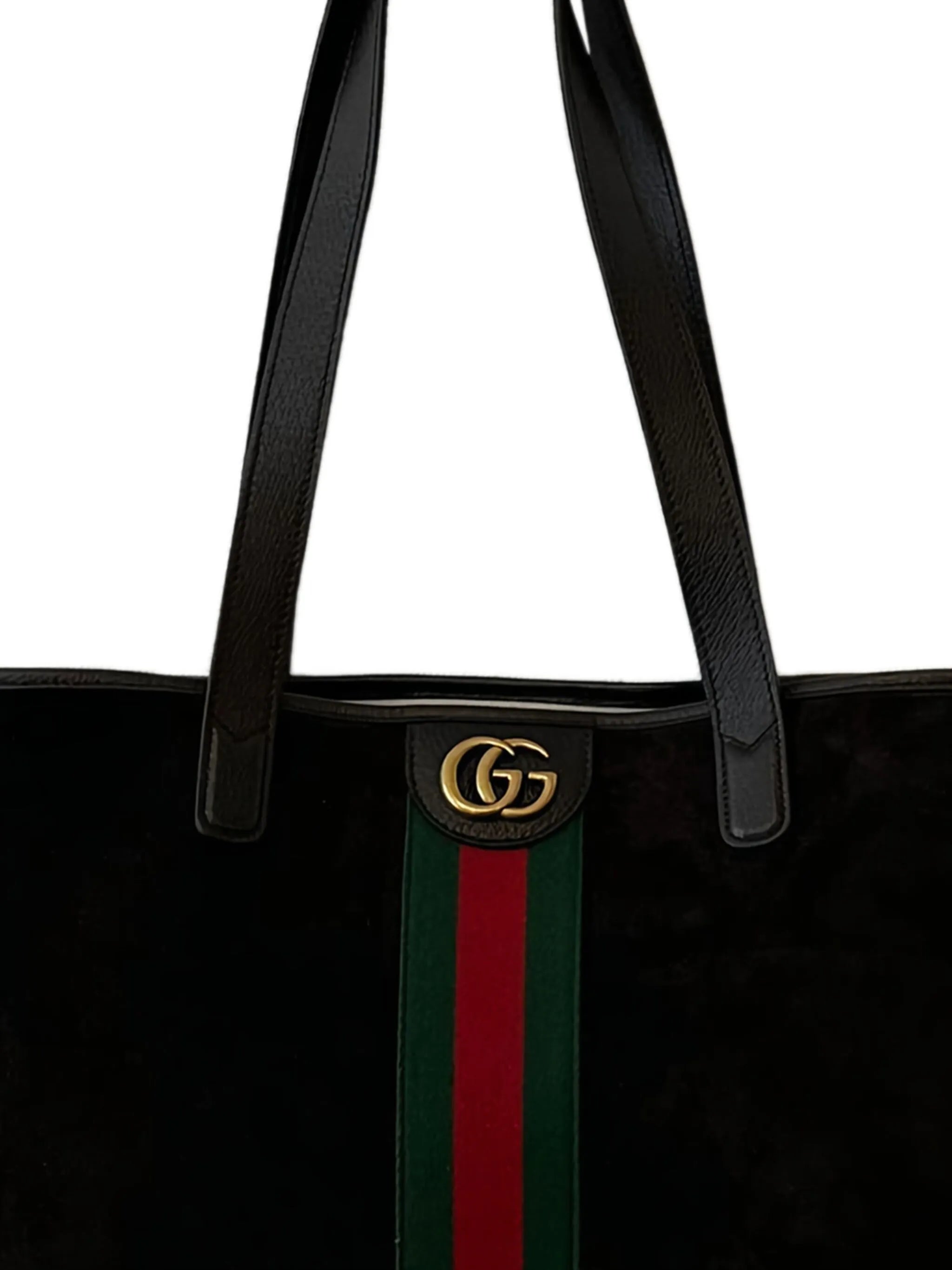 Gucci Gucci Suede Stripe Shoulder Bag, view 2