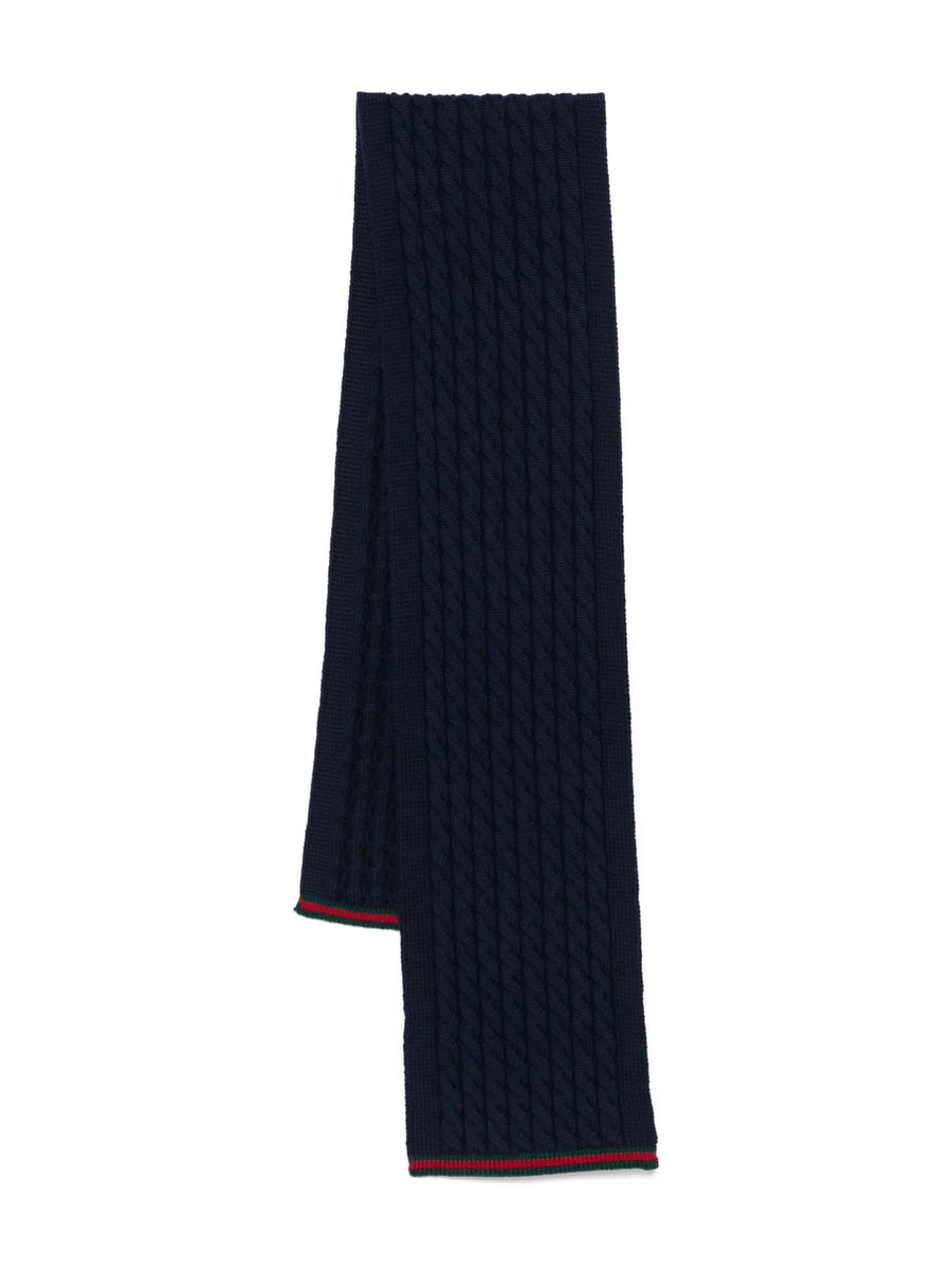 Gucci Gucci Cable-knit Wool Scarf