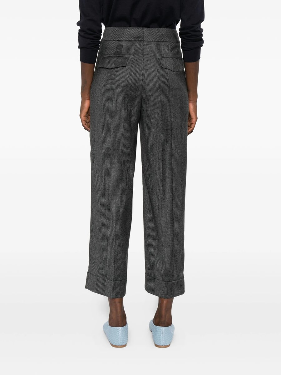Peserico Peserico Herringbone Cuffed Trousers, view 4