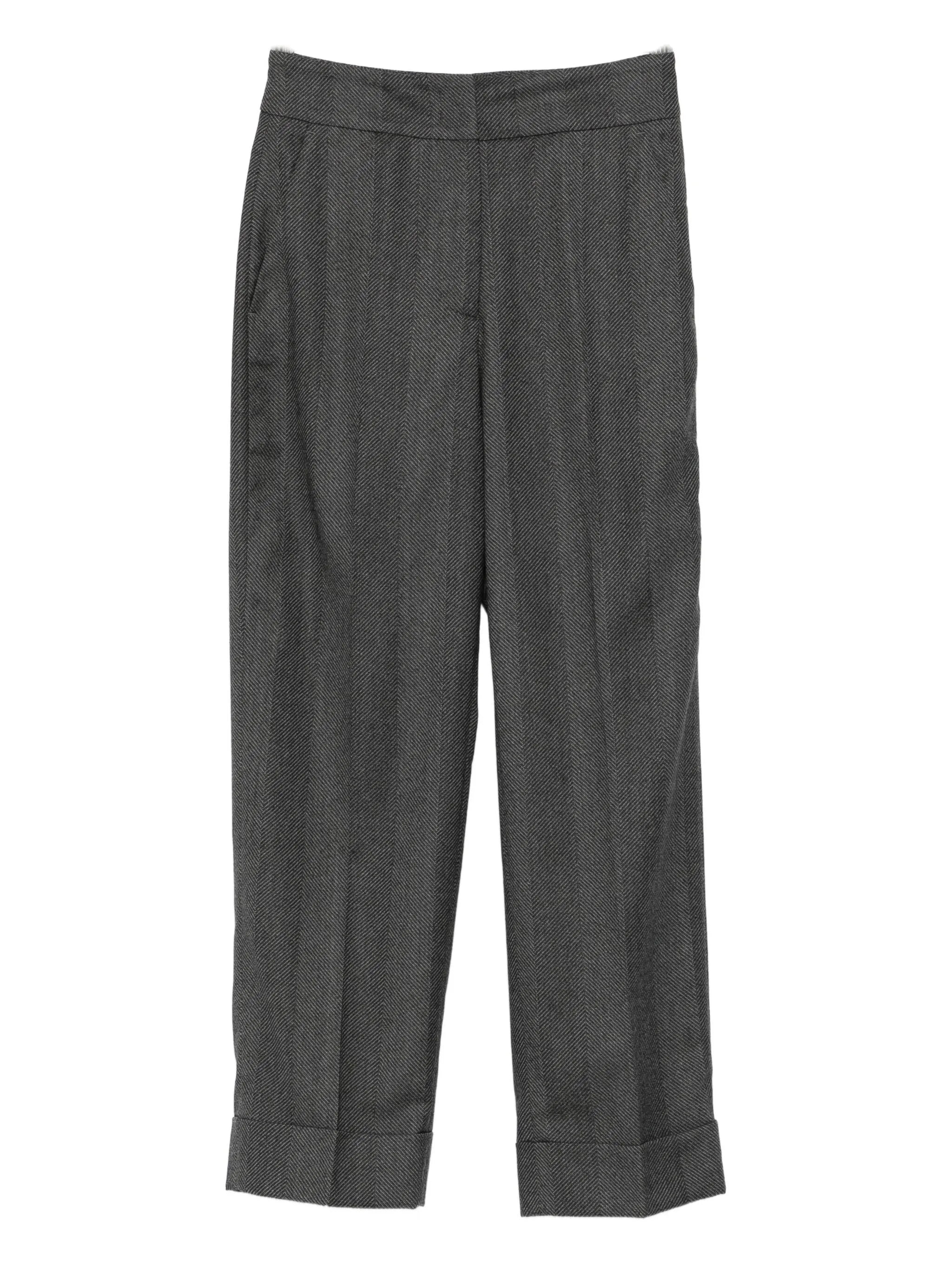 Peserico Peserico Herringbone Cuffed Trousers