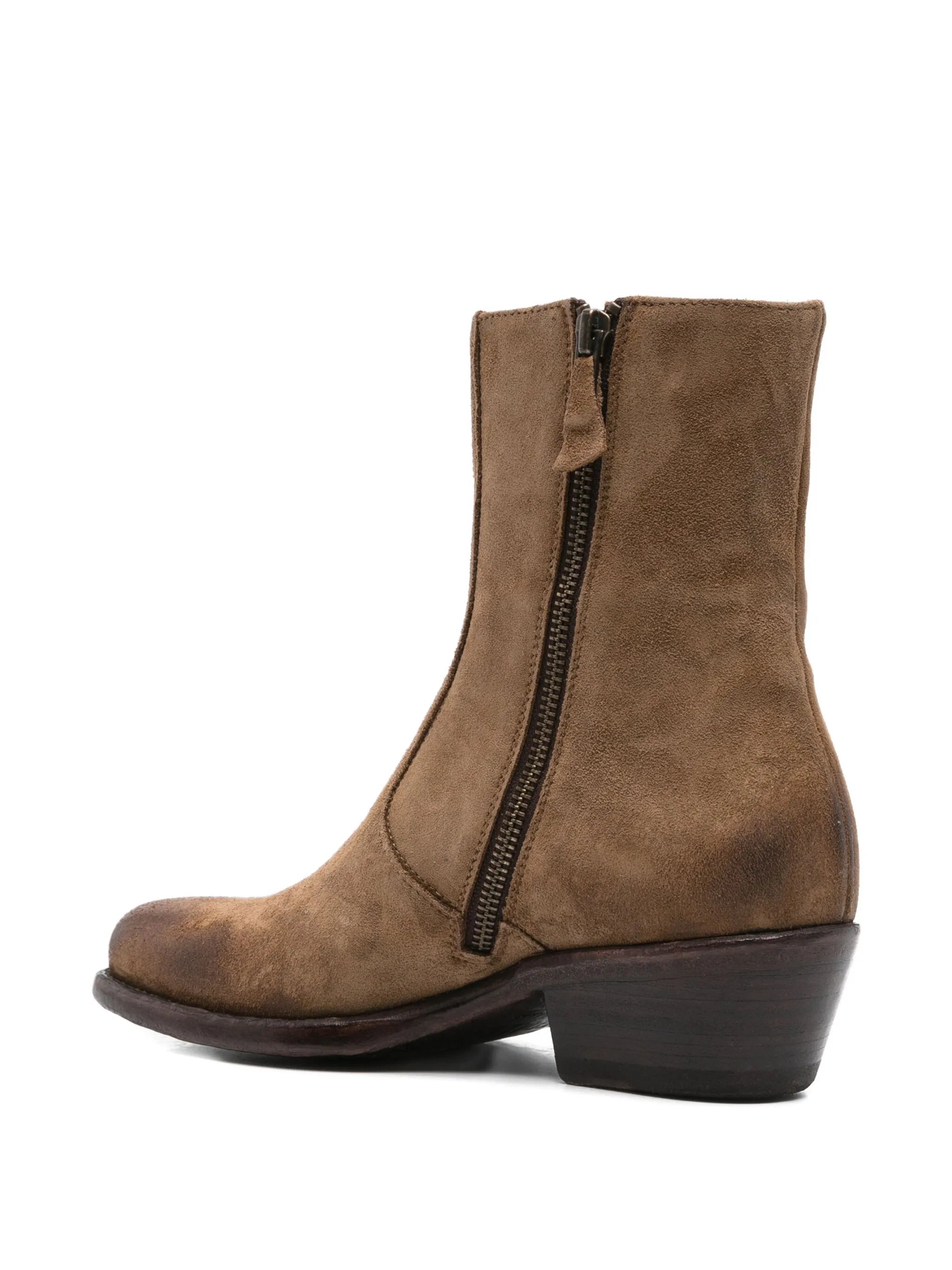 Eraldo Eraldo 45mm Zip-detail Suede Boots, view 2