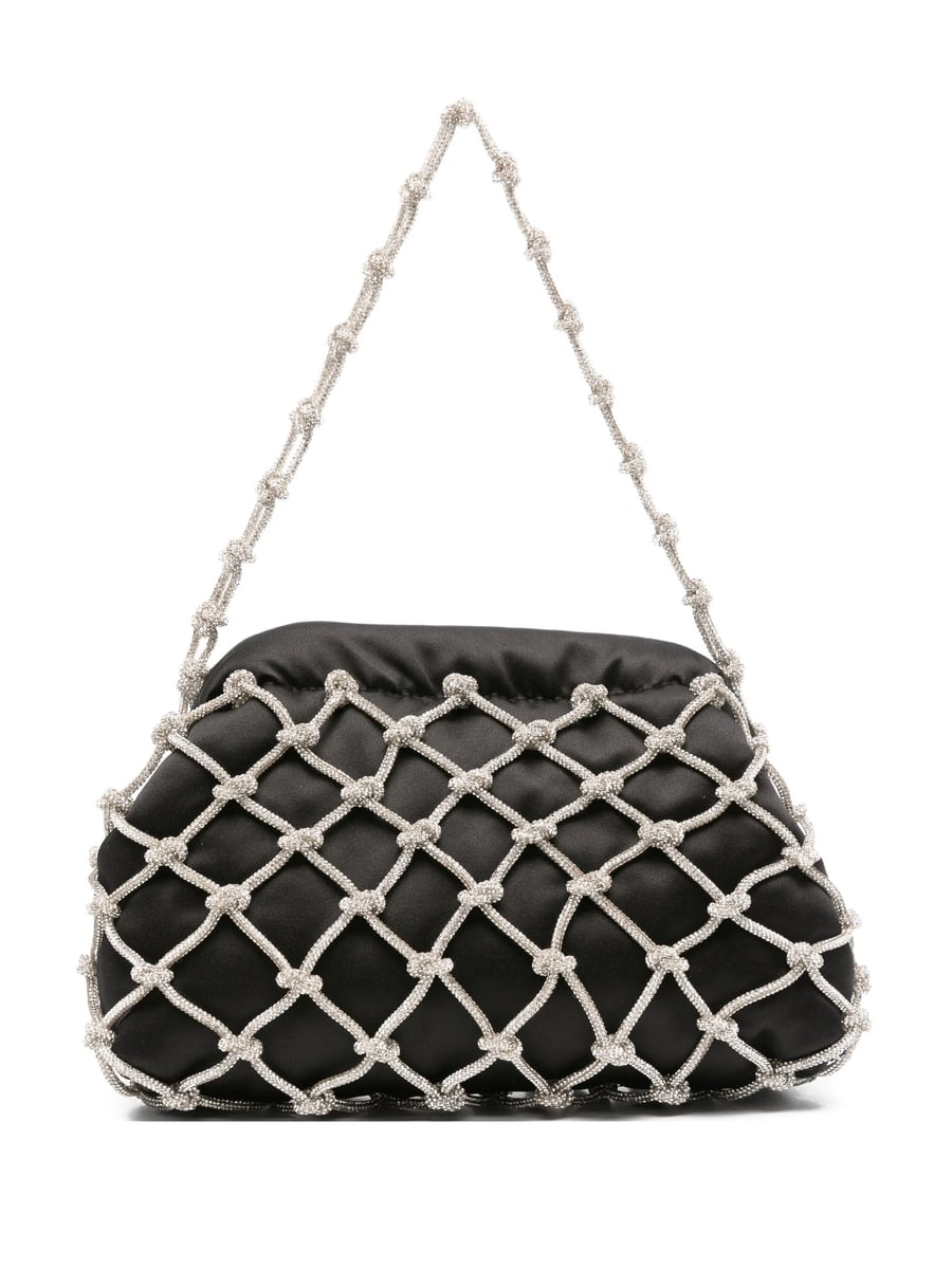 Rosantica Rosantica Crystal-embellished Satin Clutch
