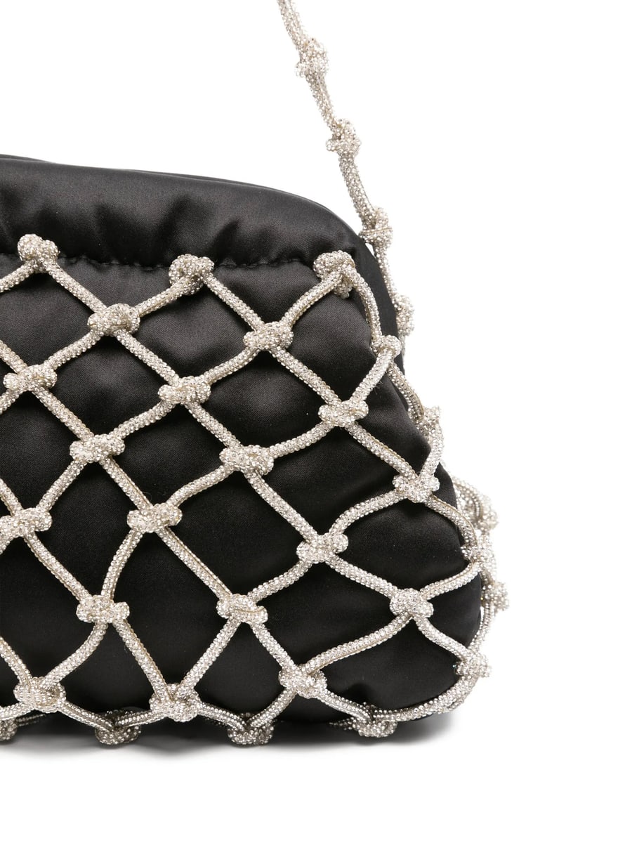 Rosantica Rosantica Crystal-embellished Satin Clutch, view 4