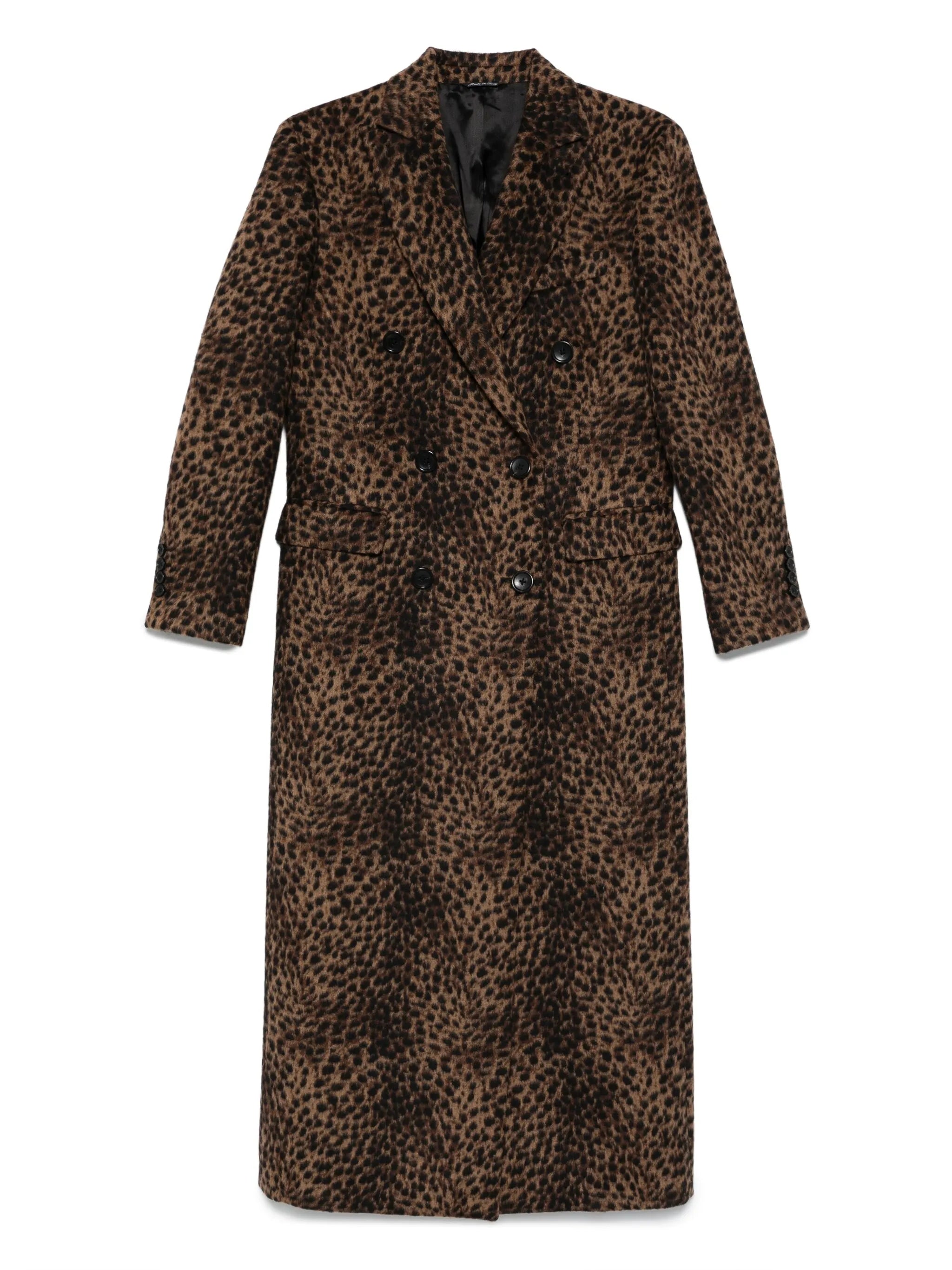 Eraldo Eraldo Leopard-print Double-breasted Coat