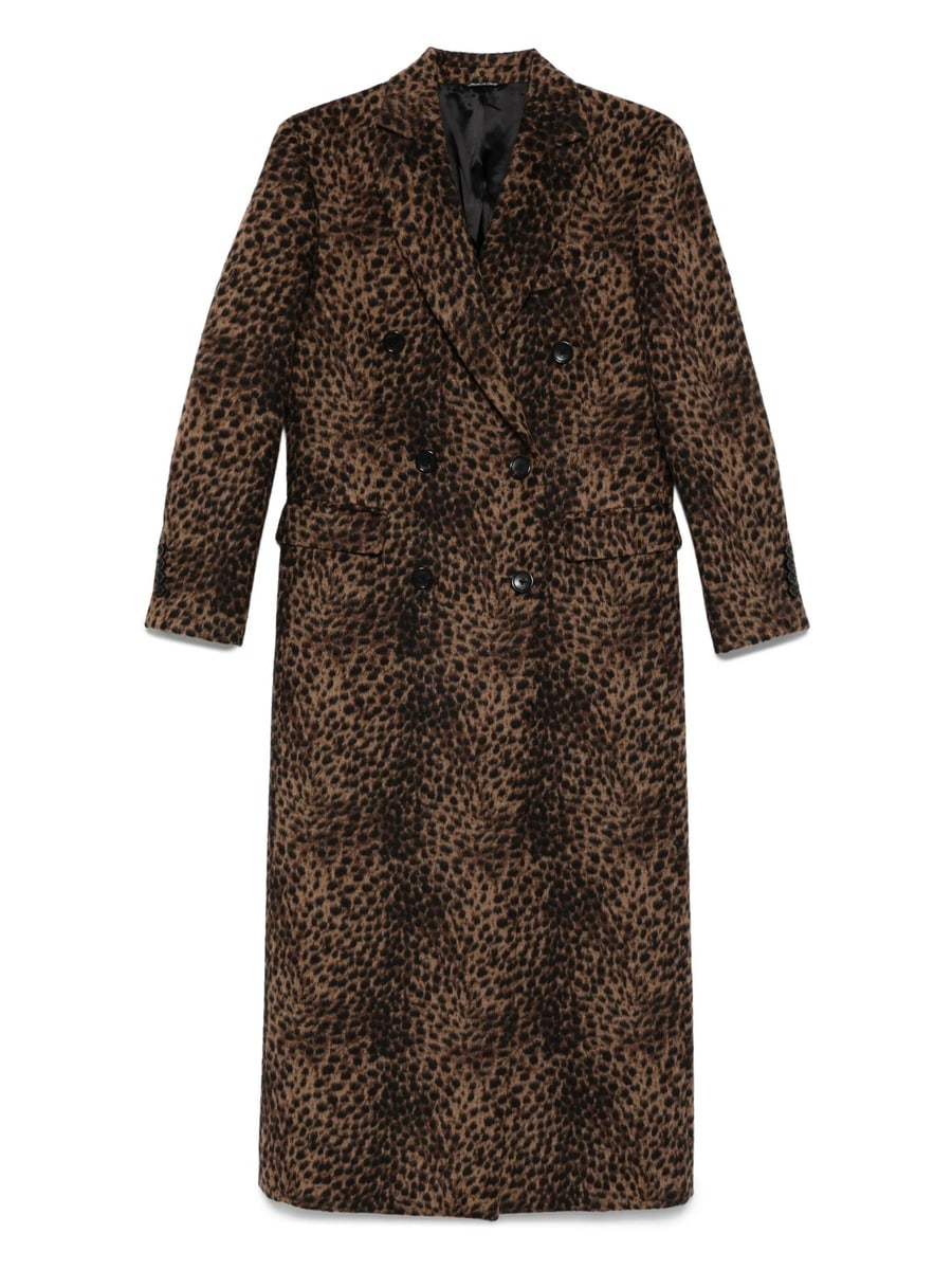 Eraldo Eraldo Leopard-print Double-breasted Coat