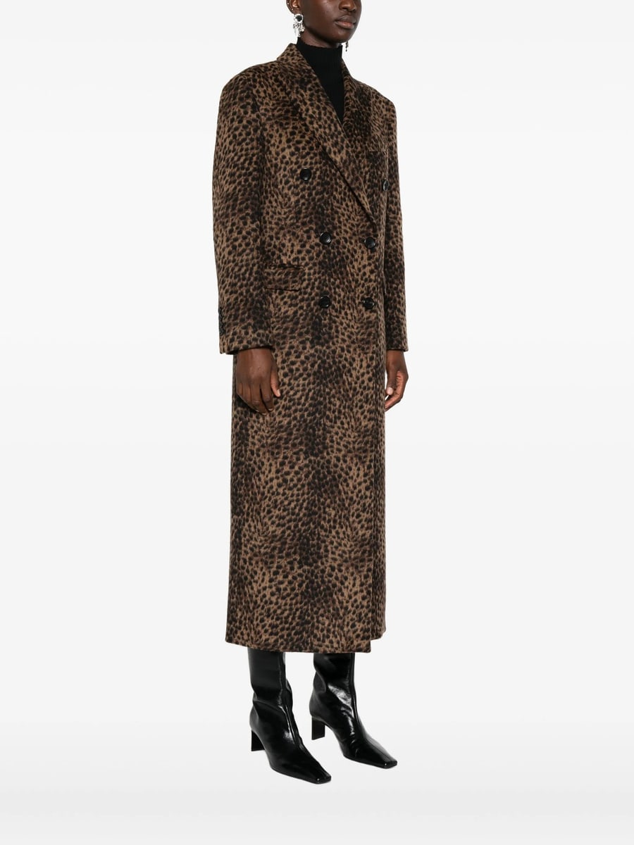 Eraldo Eraldo Leopard-print Double-breasted Coat, view 2
