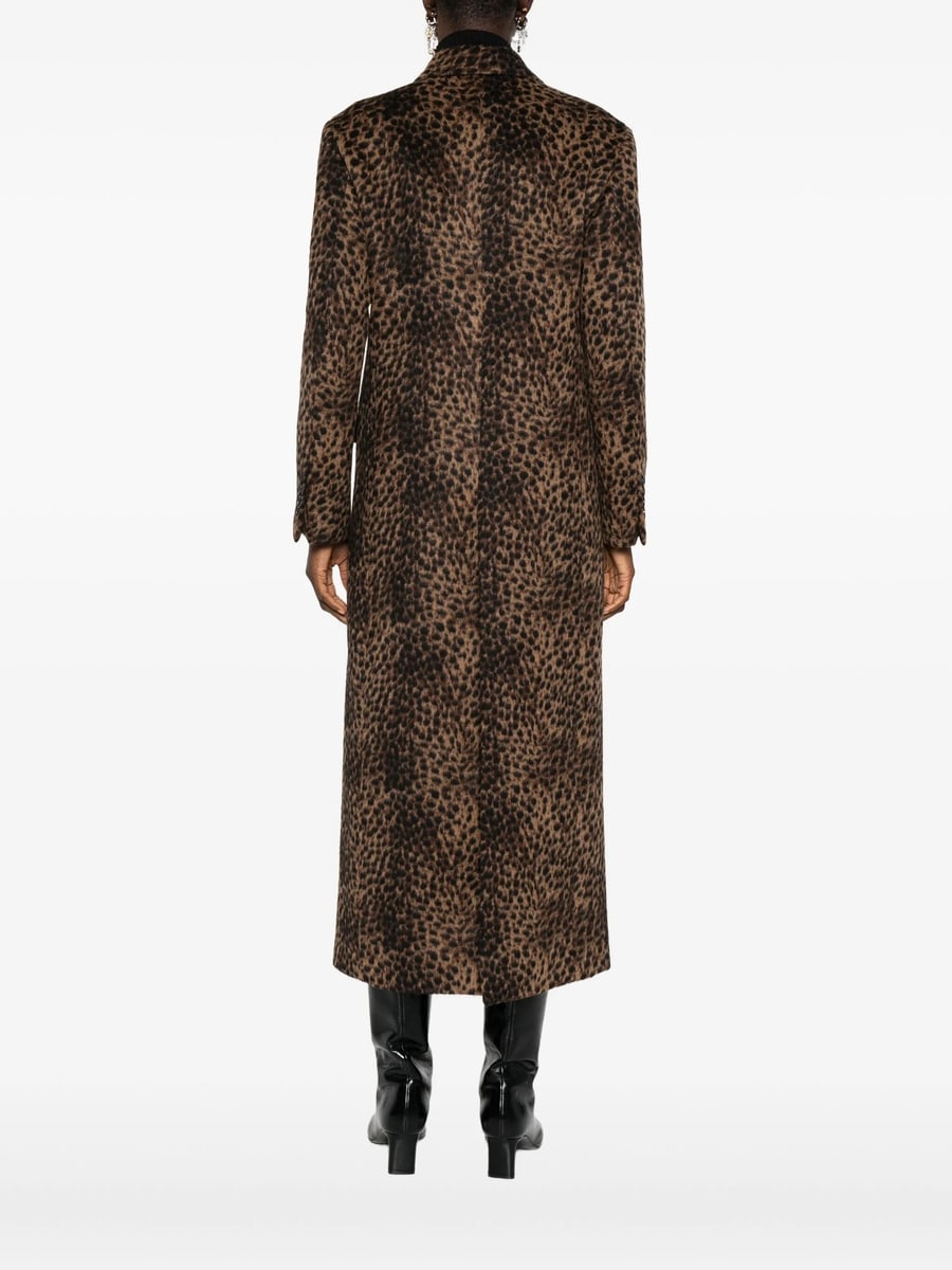Eraldo Eraldo Leopard-print Double-breasted Coat, view 3