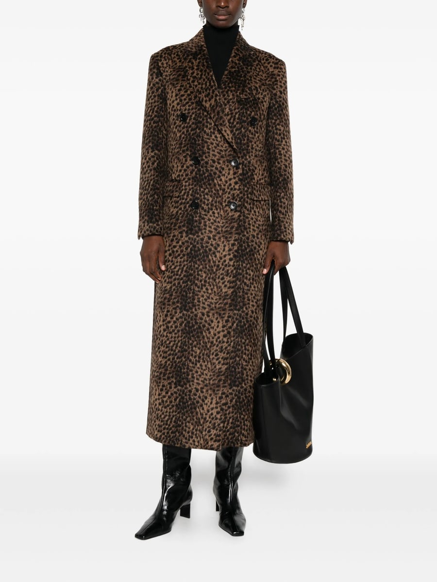 Eraldo Eraldo Leopard-print Double-breasted Coat, view 4