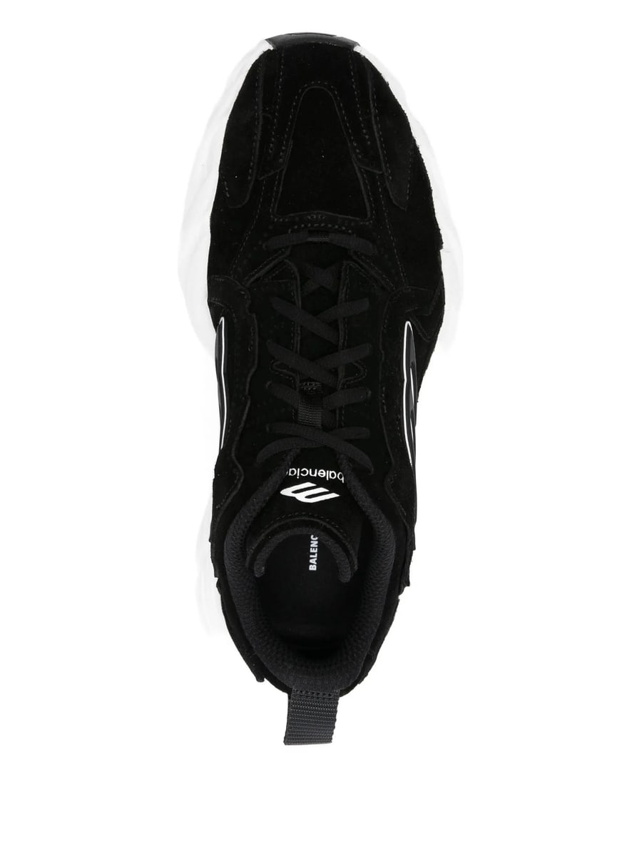 Balenciaga Balenciaga Monday Suede-leather Sneakers, view 2
