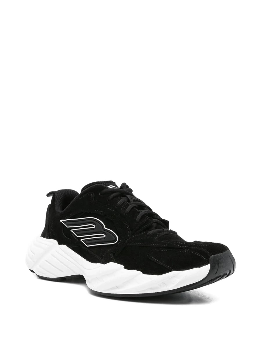 Balenciaga Balenciaga Monday Suede-leather Sneakers, view 3