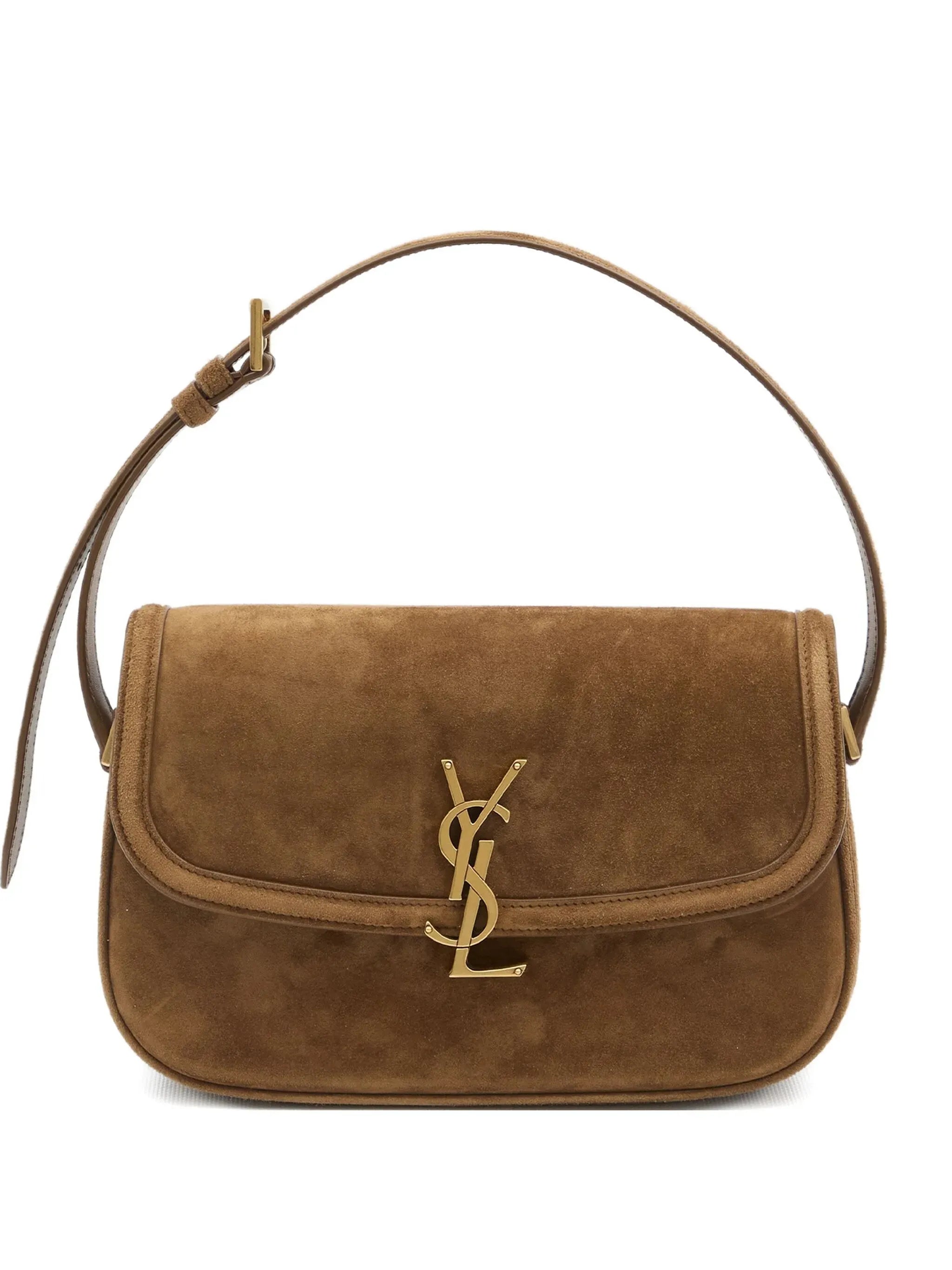 Saint Laurent Saint Laurent Solferino Suede Shoulder Bag