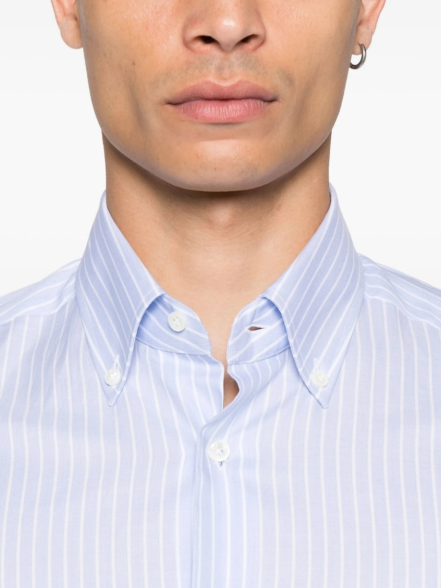Mazzarelli Mazzarelli Striped-pattern Shirt, view 4