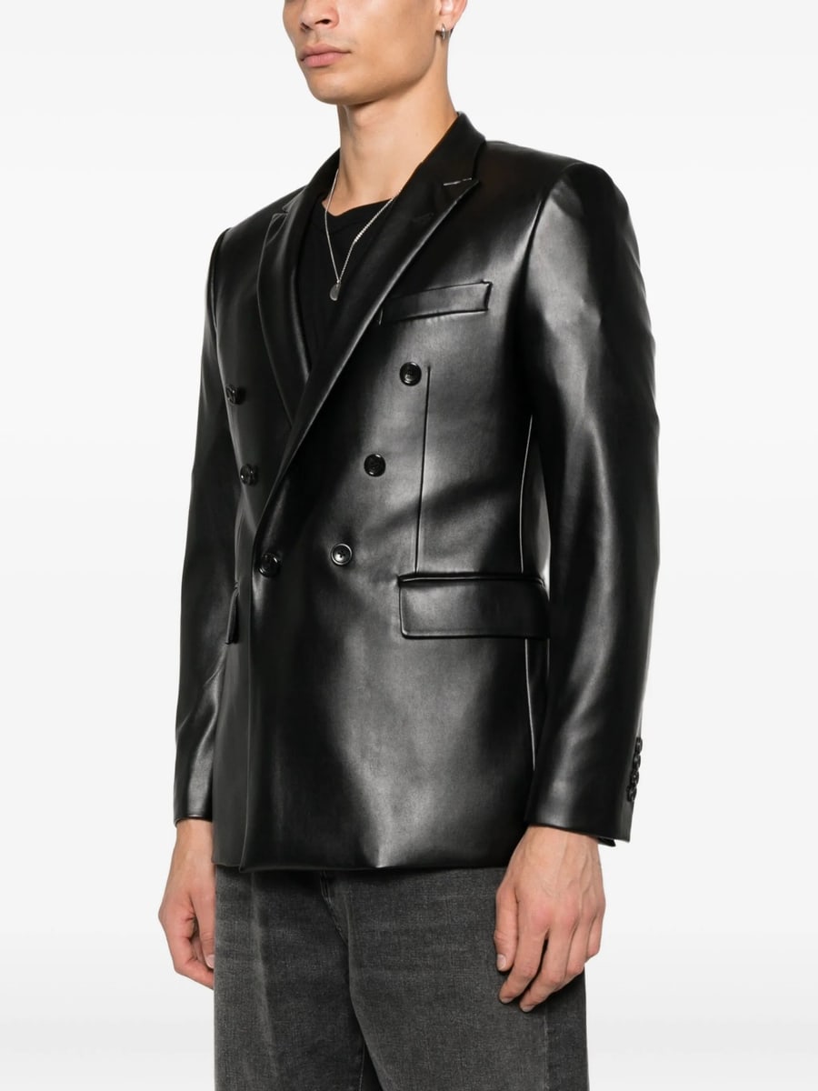 Reveres 1949 Reveres 1949 Double-breasted Leather Jacket, view 2