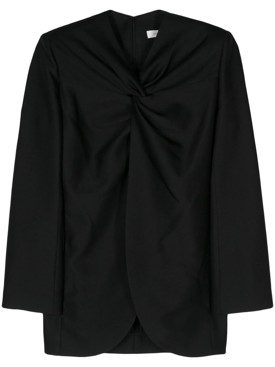 Gia Studios Gia Studios Knot-detail Twill Blouse