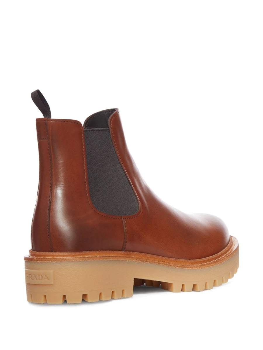 Prada Prada Leather Ankle Boots, view 3