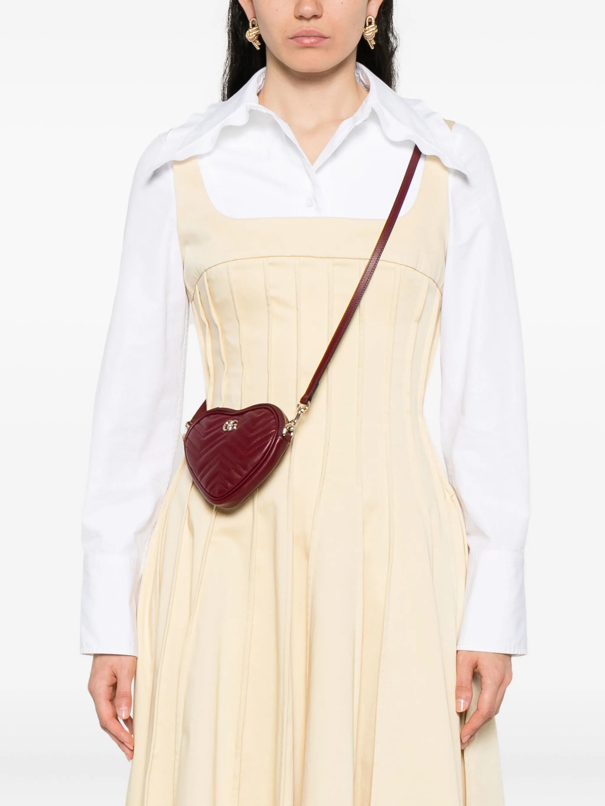 Gucci Gucci Mini GG Marmont Heart-shaped Tote Bag, view 2