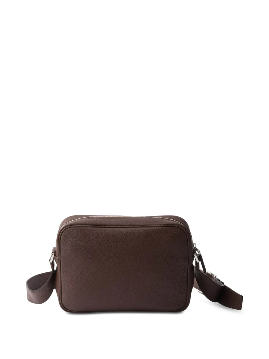Prada Prada Logo-plaque Leather Messenger Bag, view 6
