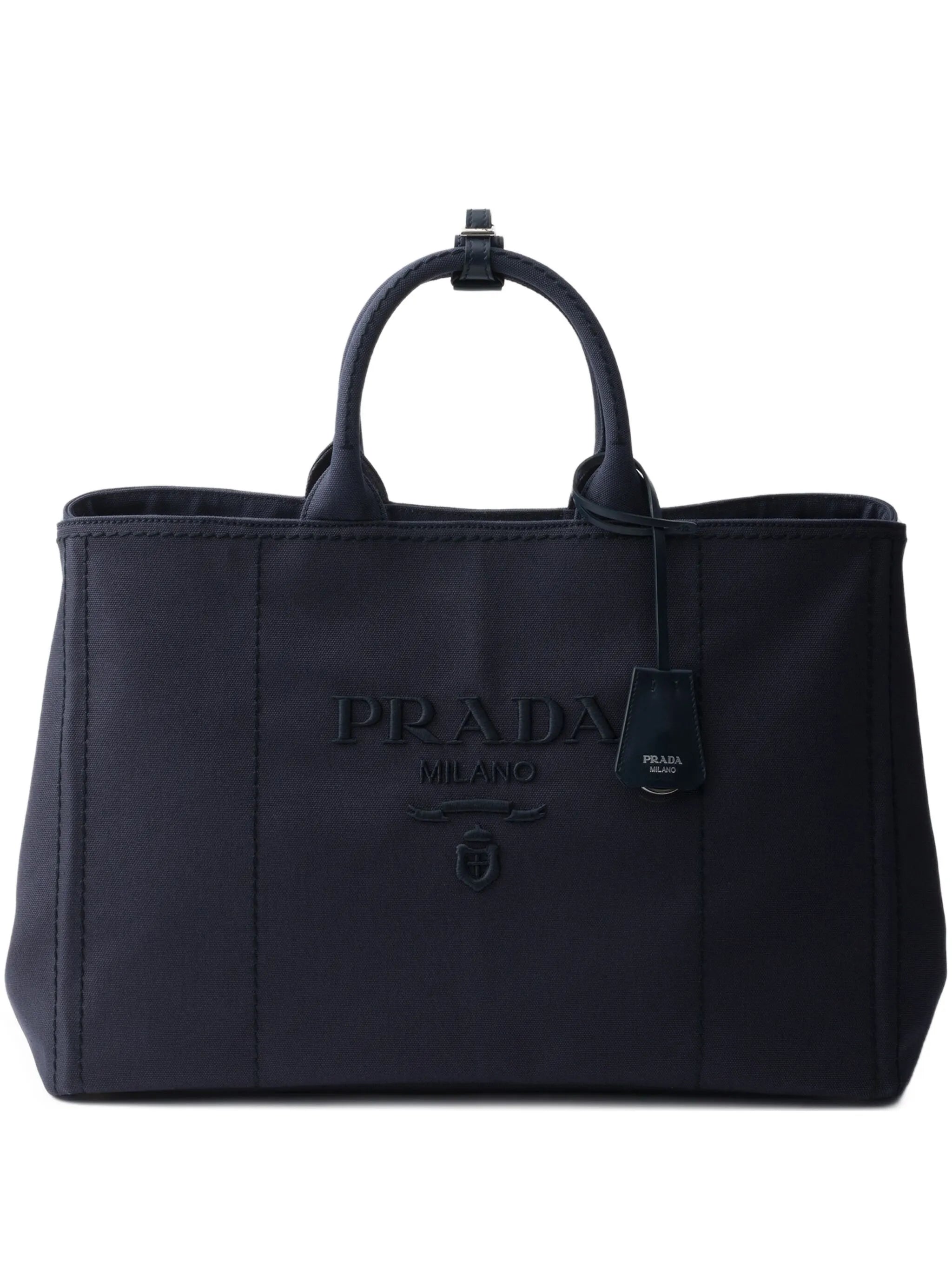 Prada Prada Jardinière Extra-large Cotton Canvas Tote Bag