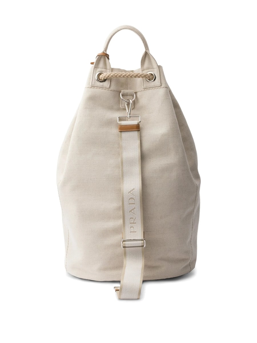 Prada Prada Linen Blend Drawstring Duffel Bag, view 2