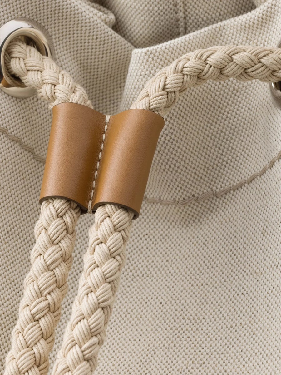 Prada Prada Linen Blend Drawstring Duffel Bag, view 3
