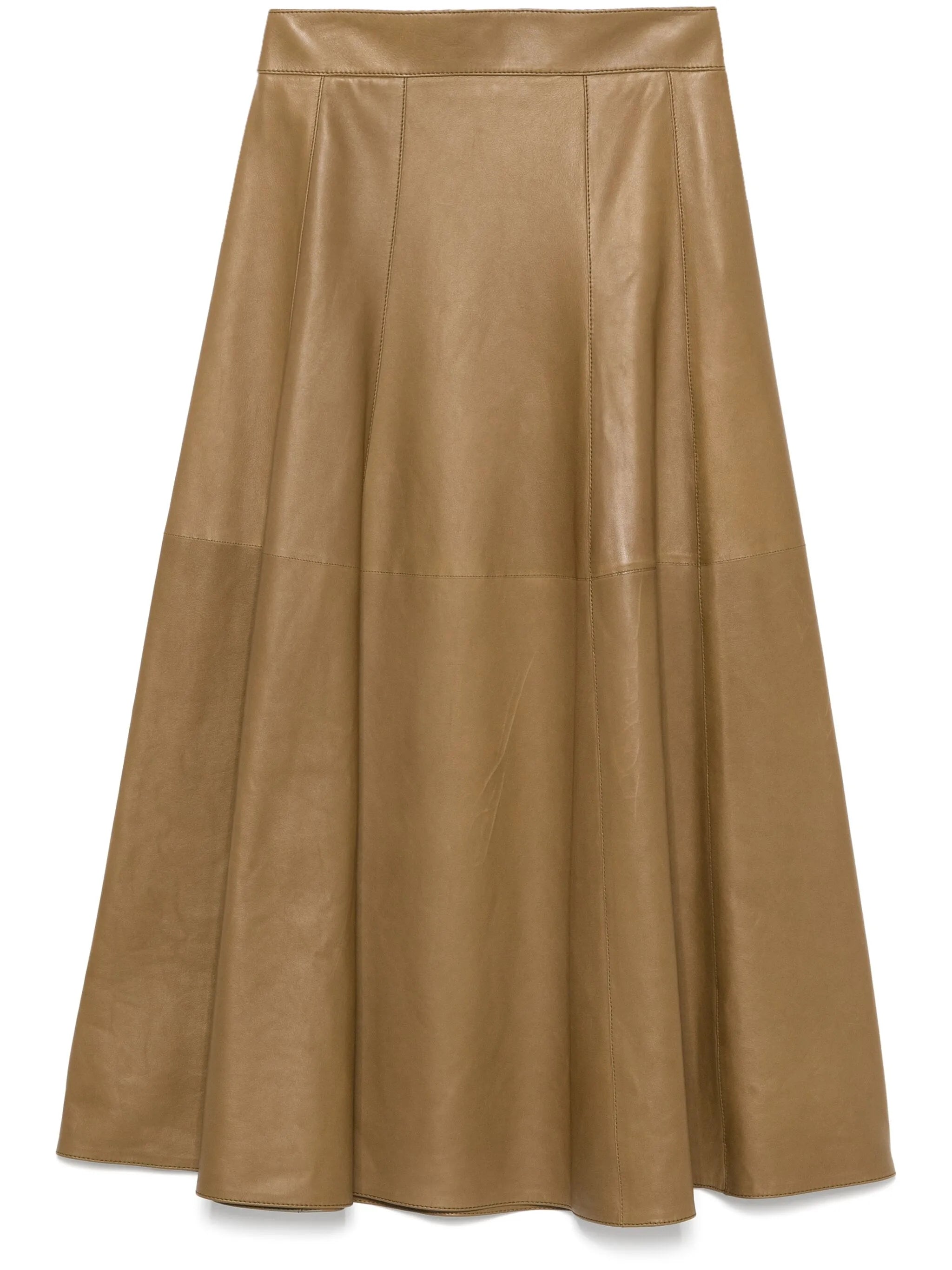 Saint Laurent Saint Laurent Leather Midi Skirt