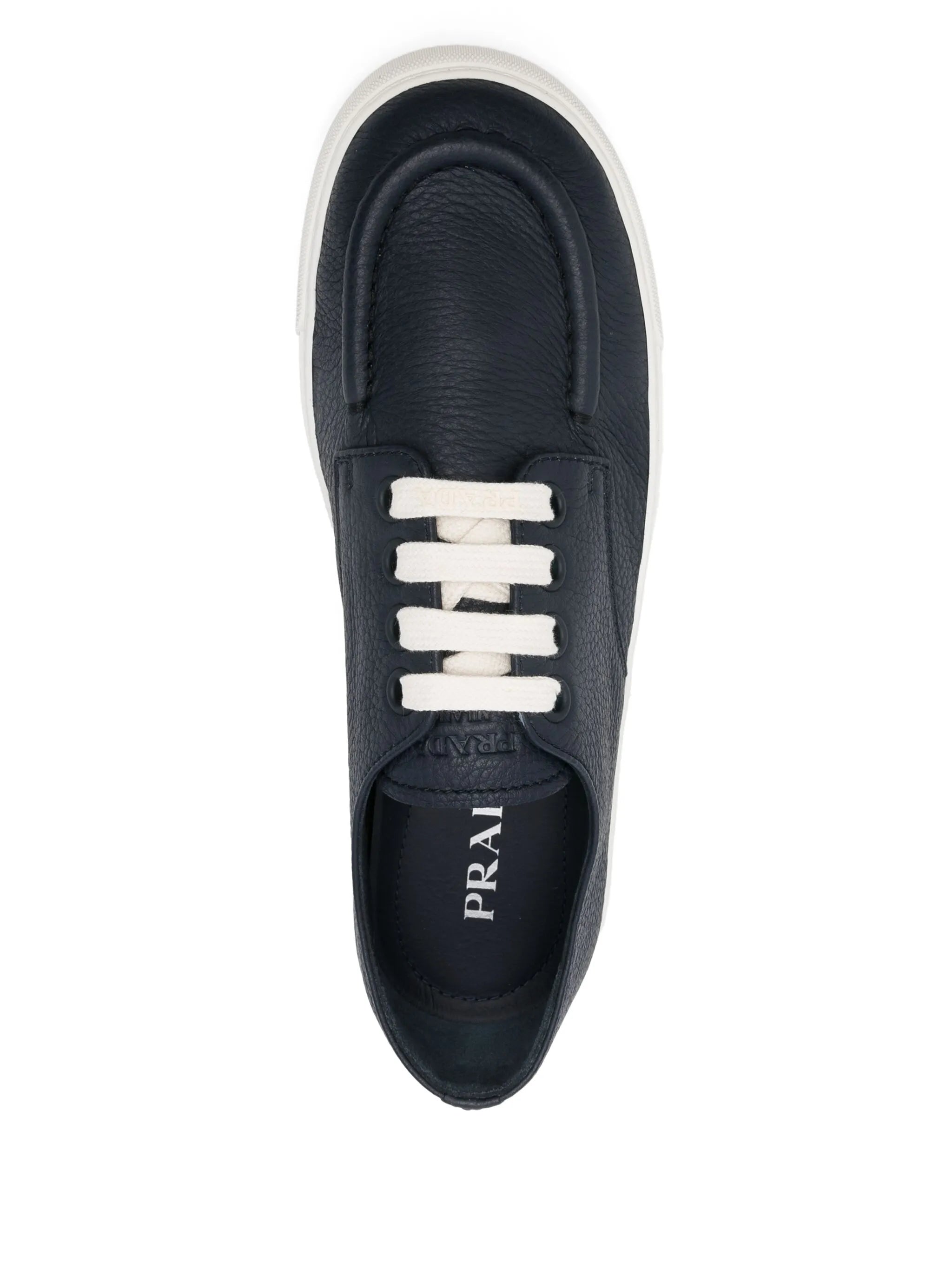 Prada Prada Leather Lace-up Sneakers, view 2