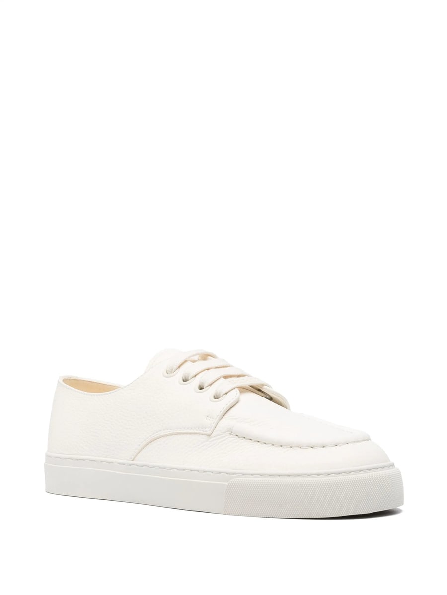 Prada Prada Apron-toe Pebble-grain Sneakers, view 2