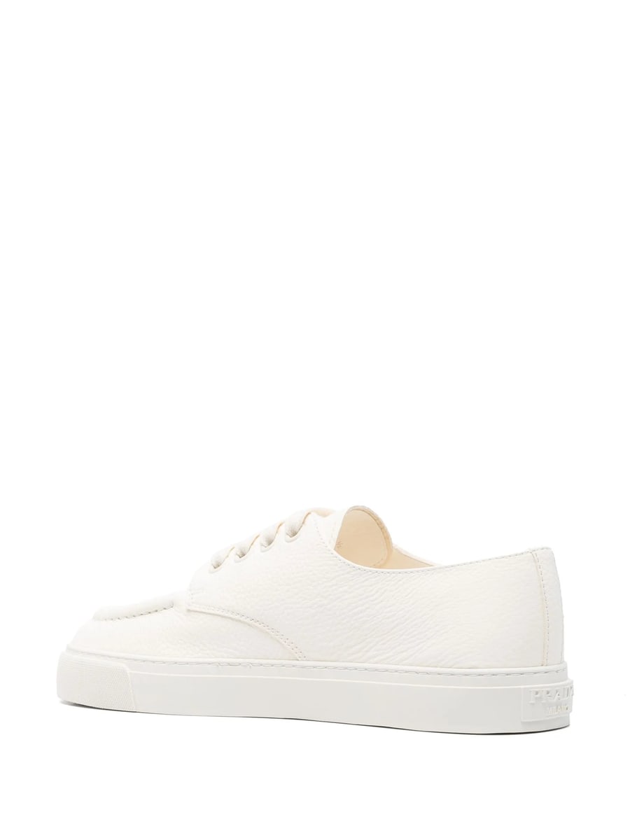 Prada Prada Apron-toe Pebble-grain Sneakers, view 4