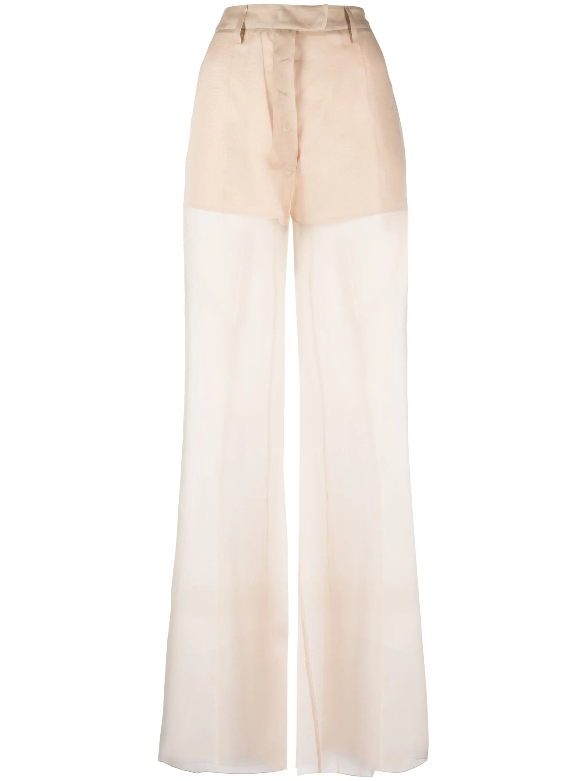 Prada Prada Pressed-crease Organza Trousers