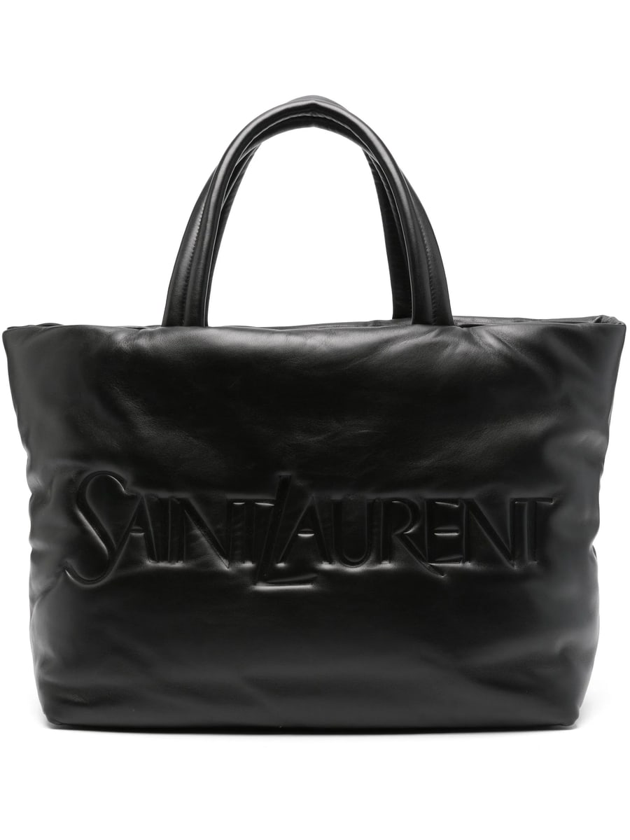 Saint Laurent Saint Laurent Logo-debossed Leather Tote Bag