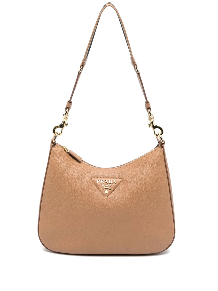 Prada Prada Logo-embossed Leather Shoulder Bag