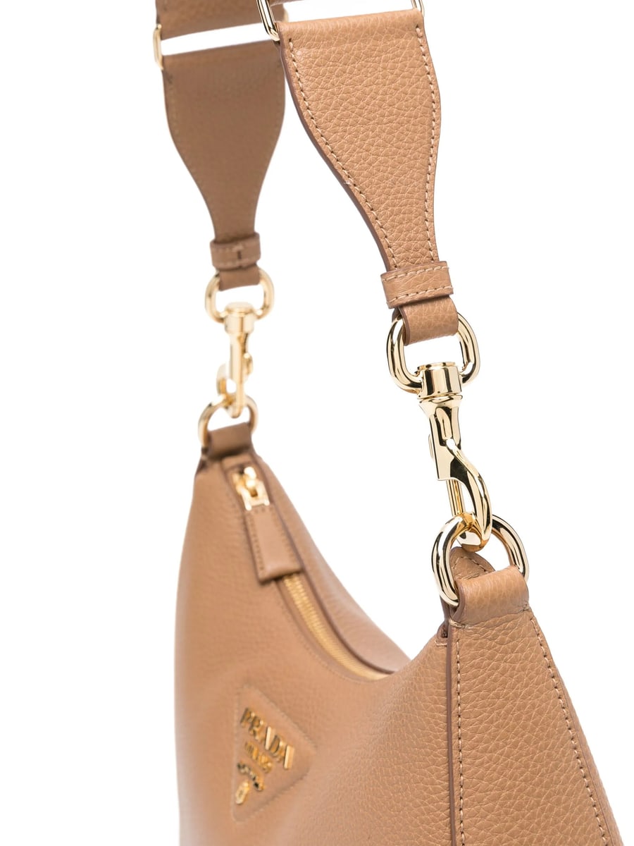 Prada Prada Logo-embossed Leather Shoulder Bag, view 3