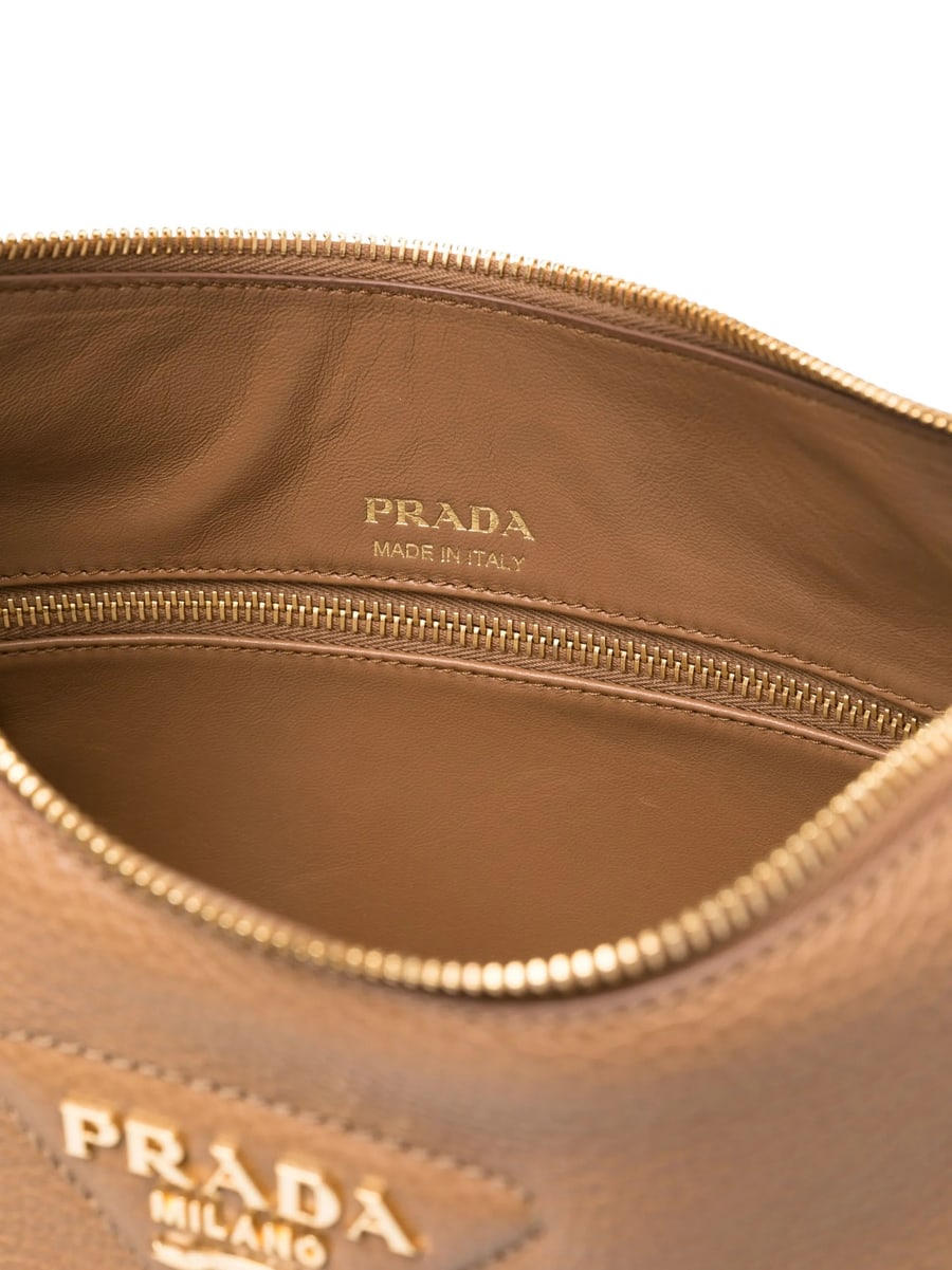 Prada Prada Logo-embossed Leather Shoulder Bag, view 4