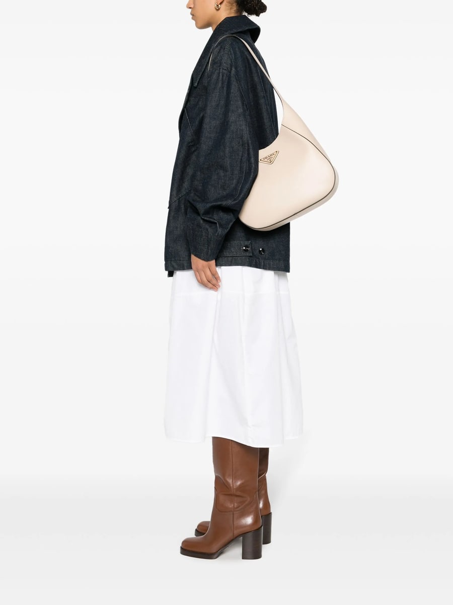Prada Prada Triangle Logo Shoulder Bag, view 4