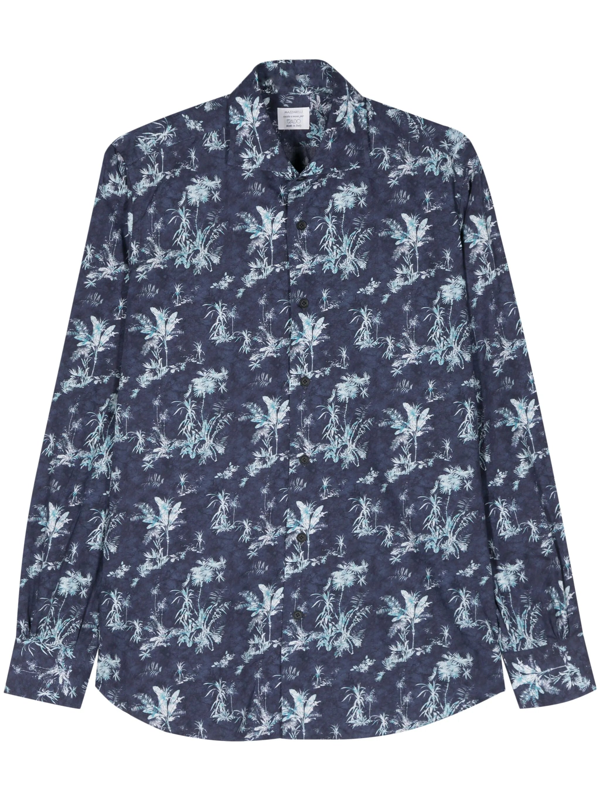 Mazzarelli Mazzarelli Botanical-print Cotton Shirt