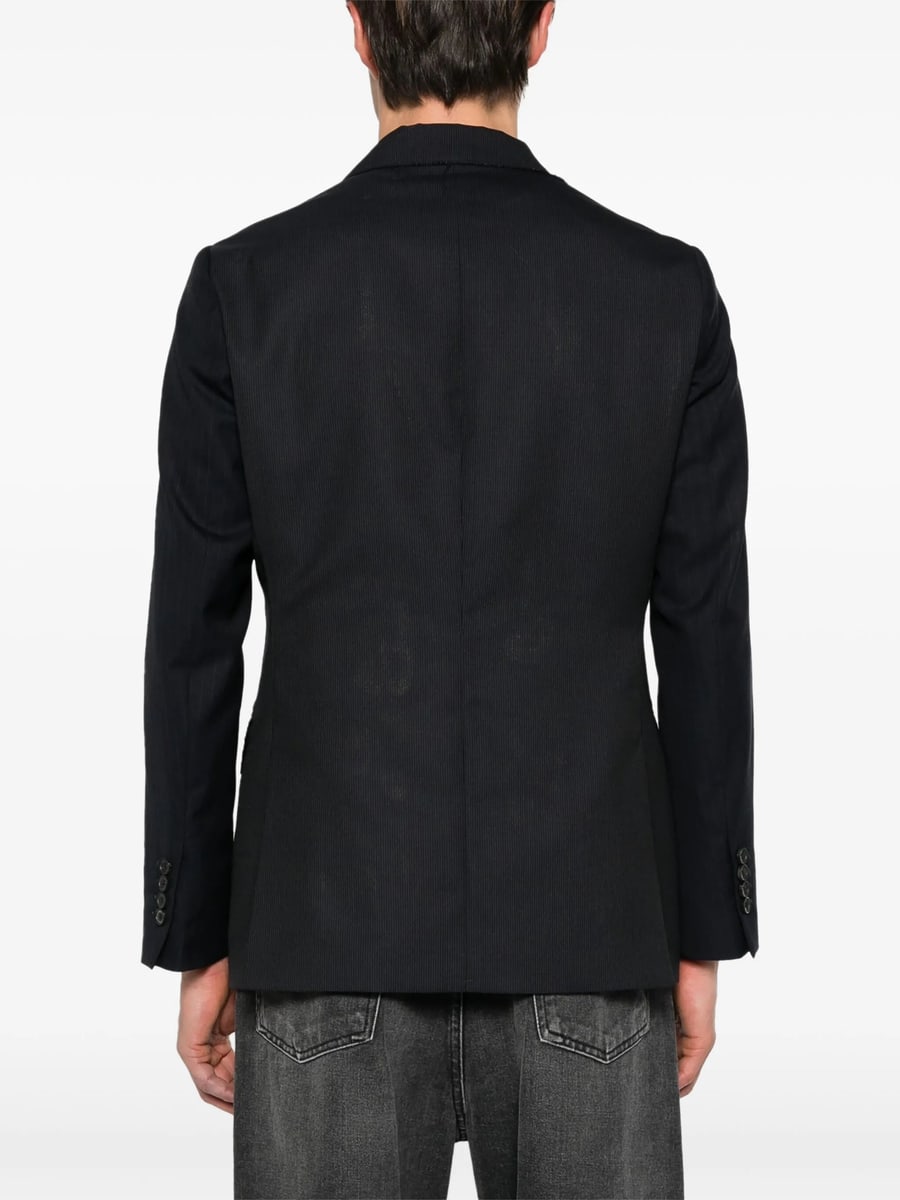 Eraldo Eraldo Frayed Pinstriped Wool Blazer, view 4