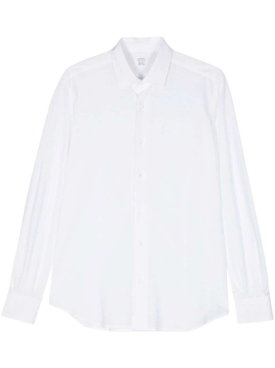 Mazzarelli Mazzarelli Tonal Stitching Cotton Shirt